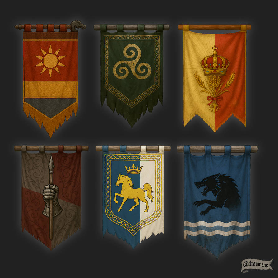 Red Flag Fanatsy Fantasy flag by Drawvens on DeviantArt