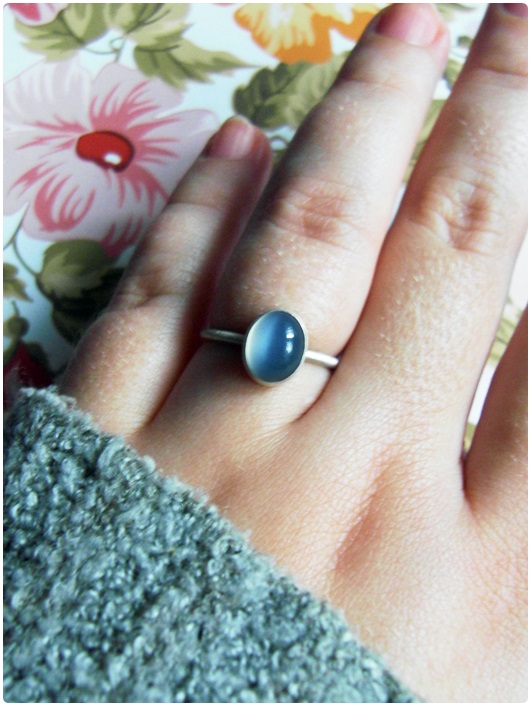 Indian moonstone ring