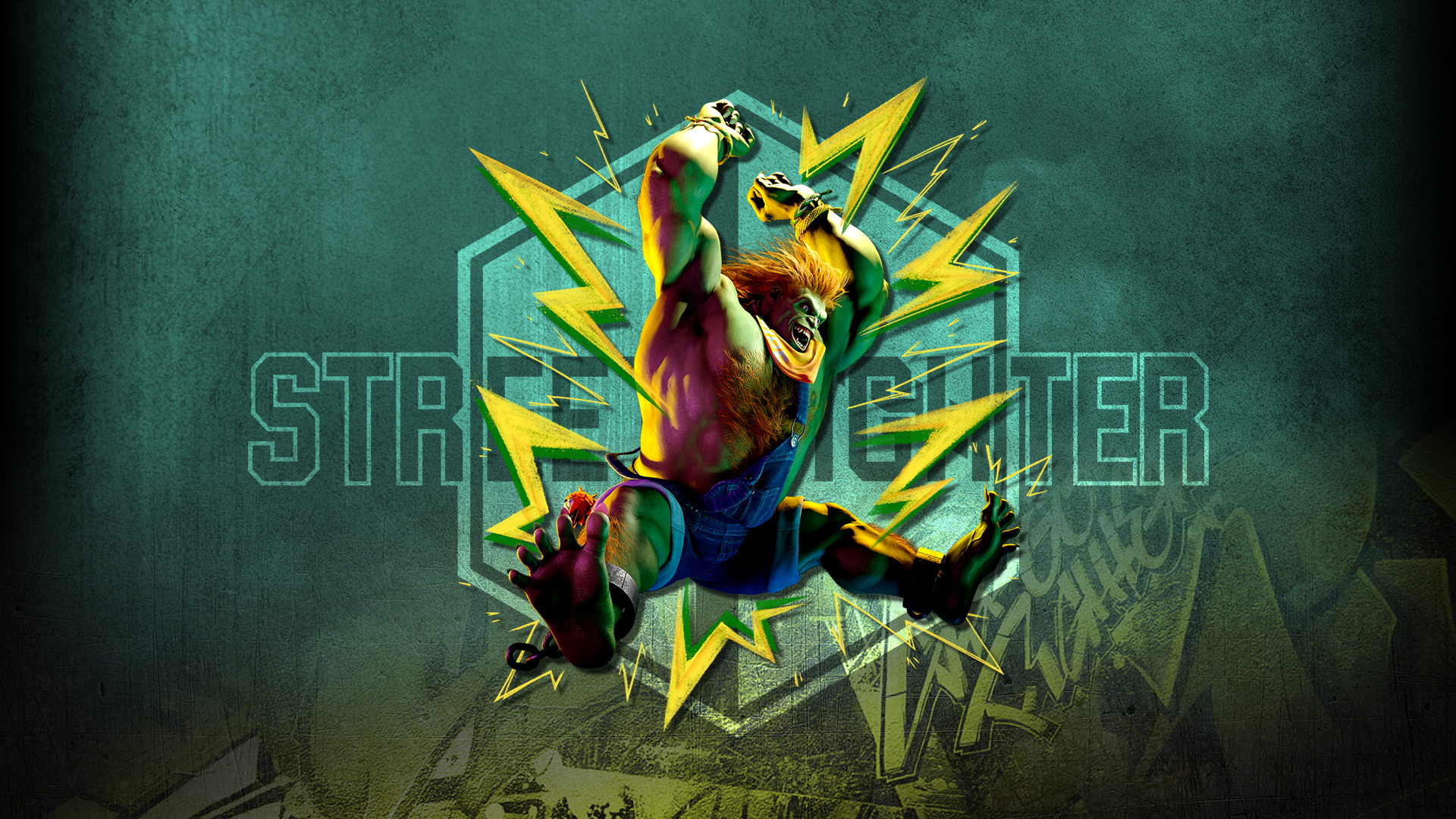 Street Fighter Desktop Art - Guile vs Blanka