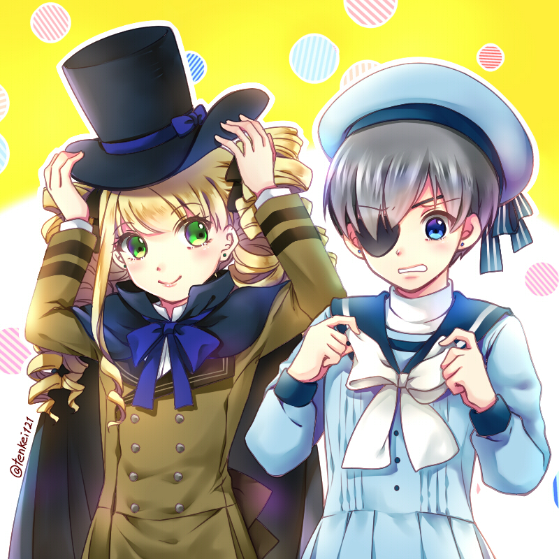 Blackbutler Ciel And Lizzie Change Clothes By Chun Kyung On