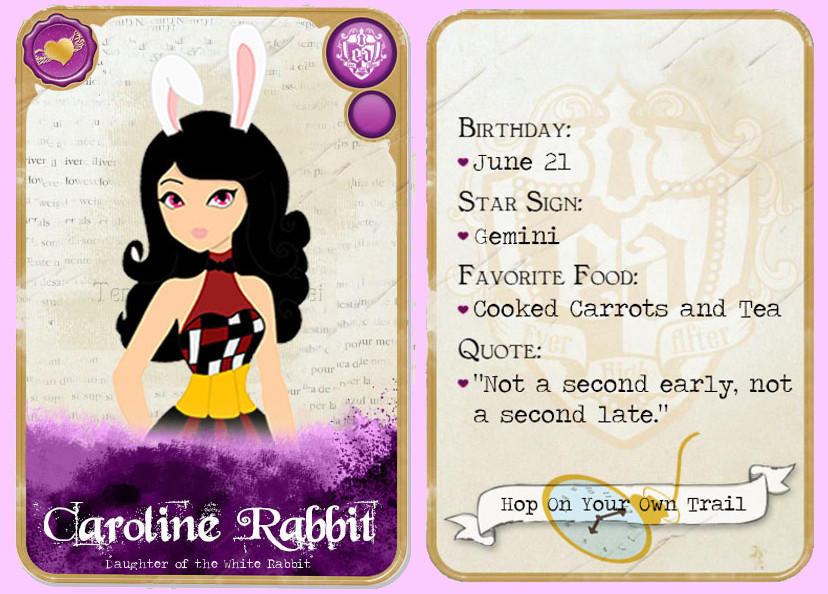 Ever Afer High - Caroline Rabbit Card by deviation66 on DeviantArt