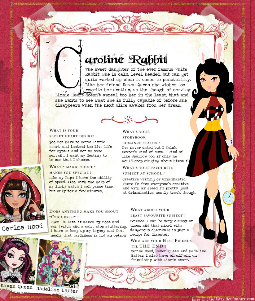 Ever After High - Caroline Rabbit Profile by deviation66 on DeviantArt
