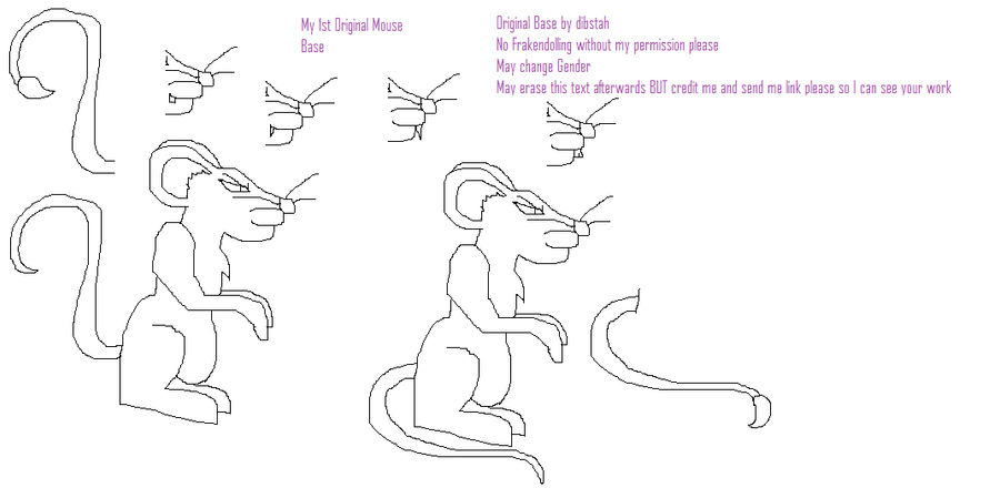 My 1st Original Mouse Rat Base by dibstah on DeviantArt