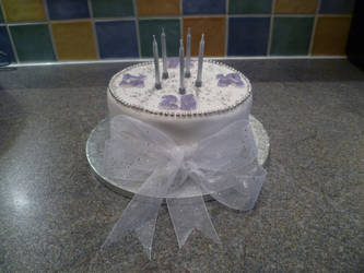 Mum and Dad's Silver Wedding Anniversary Cake