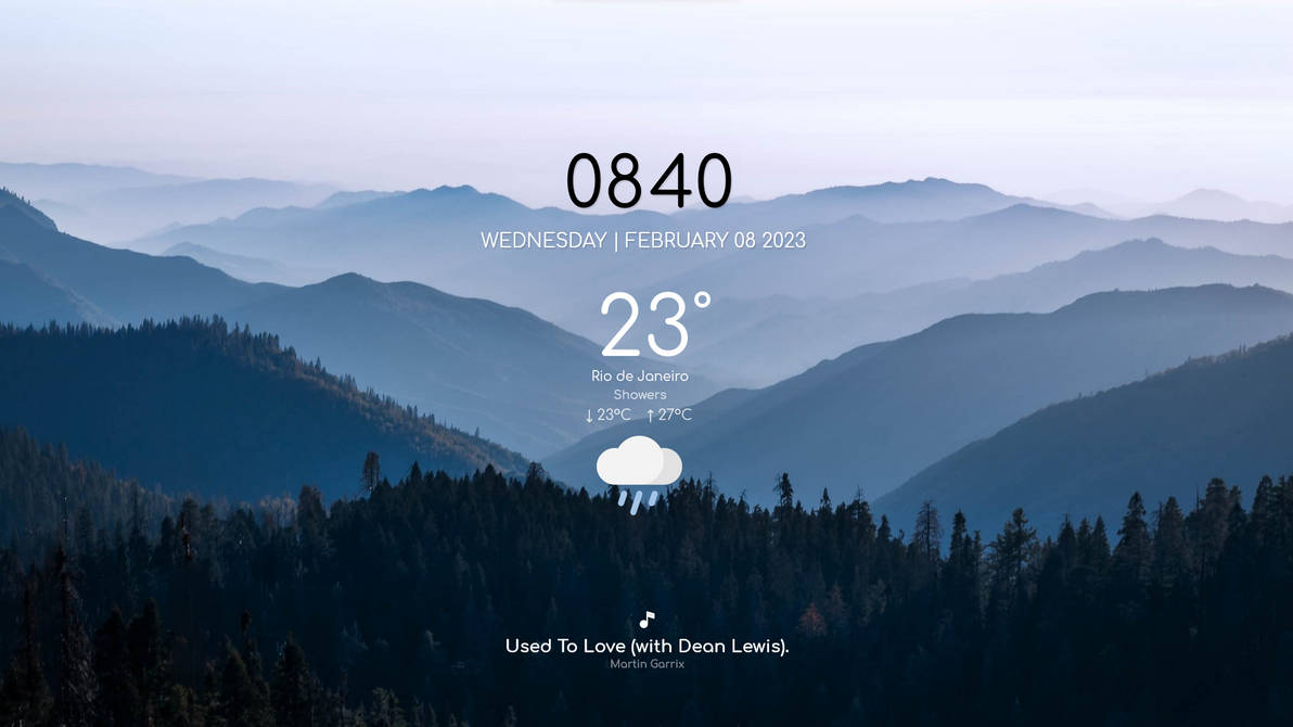Blue Mountains Clean Rainmeter by Legend0804 on DeviantArt