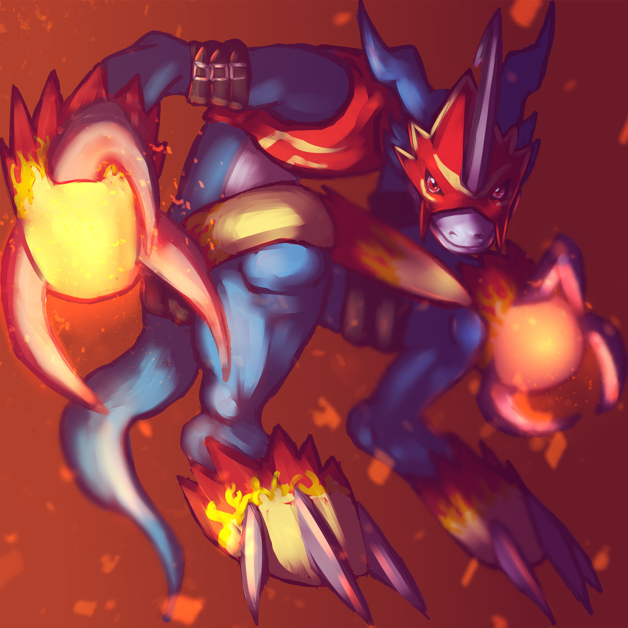 Flamedron Flamedramon by NoxiousWyvern on DeviantArt