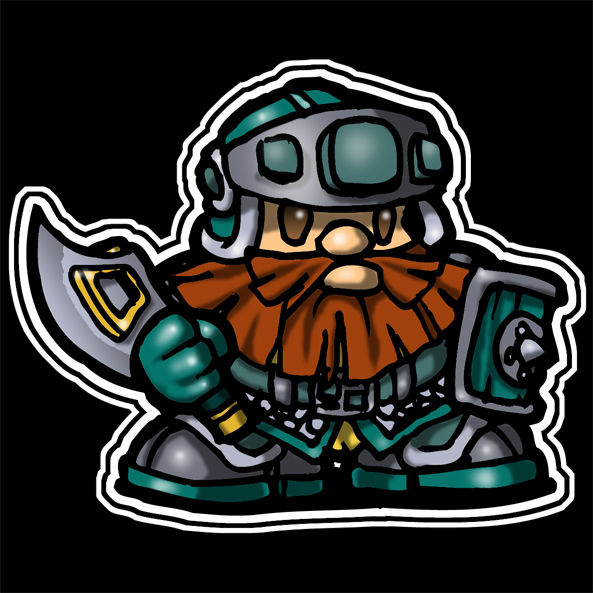 Dwarf Clansmen chibi-iron-on