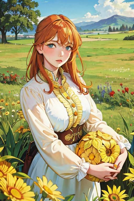 Beautiful Art Nouveau Ginger Goddess In A Meadow By Ilovebigtits23 On beautiful-art-nouveau-ginger-goddess-in-a-meadow-by-ilovebigtits23-on