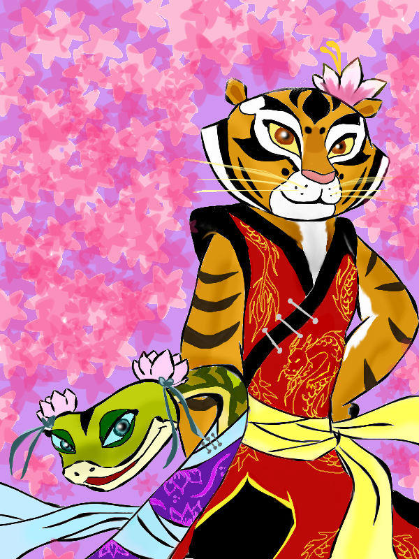 Kung Fu Panda:Tigress and Viper by Nilusanimationworld on 