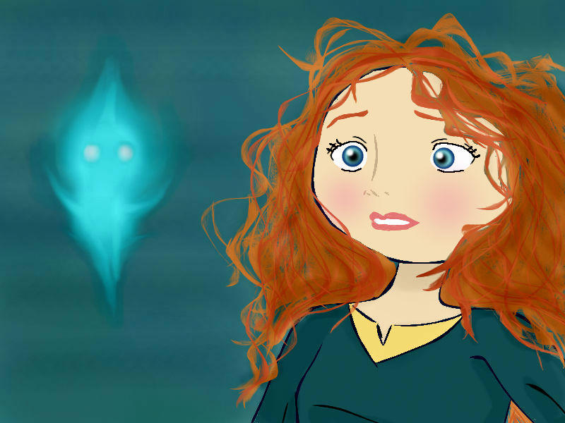 Merida and the magical Wisp by Nilusanimationworld on DeviantArt