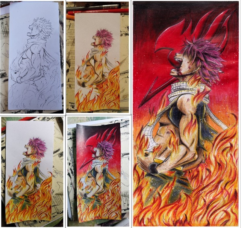 Fairy Tail-Natsu Dragneel-Scream-Steps