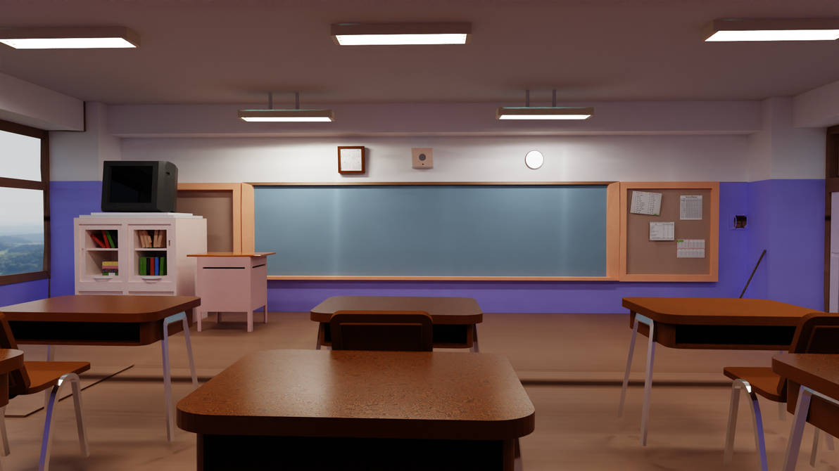 Classroom Render 3 by MOMOWOOK on DeviantArt