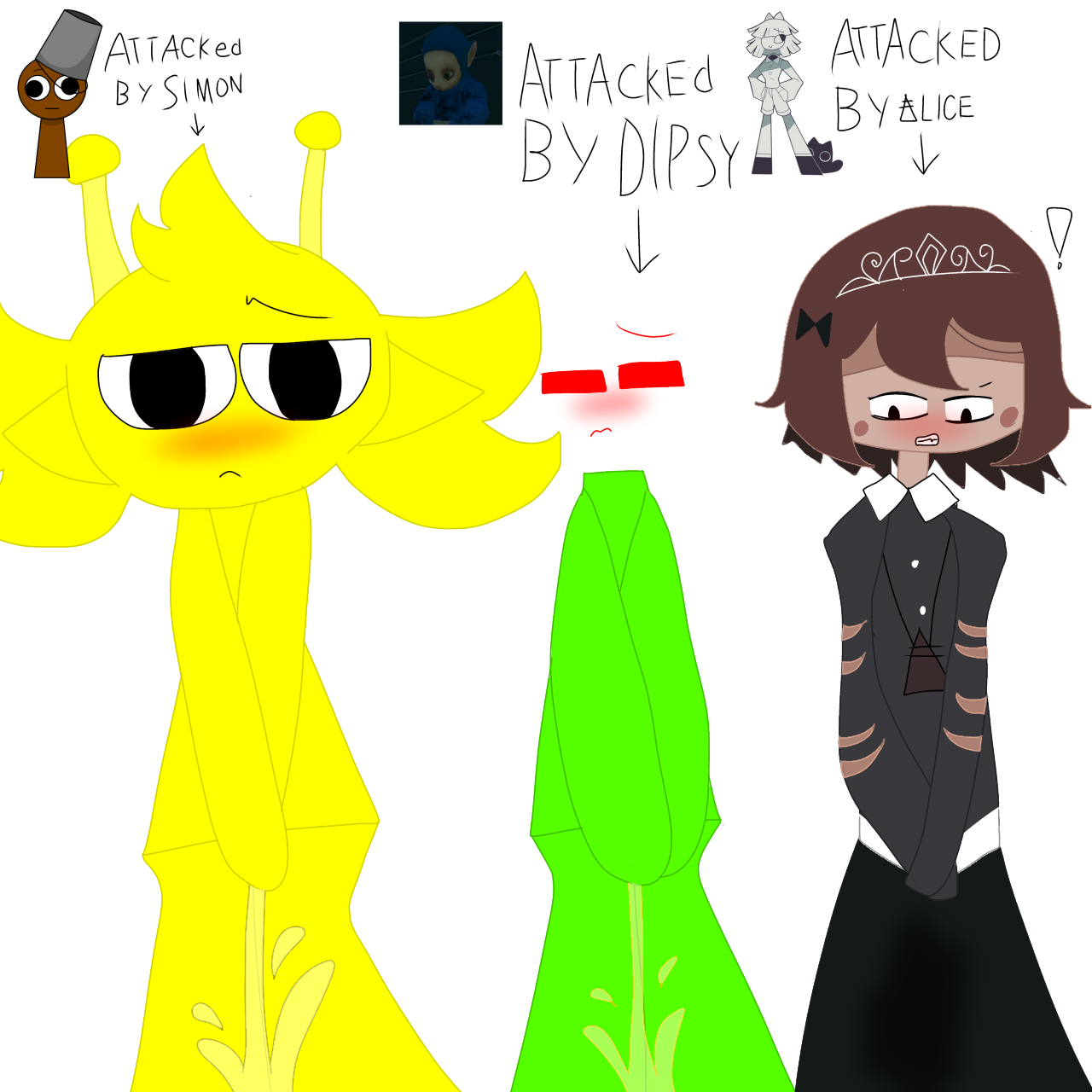 3 attacking characters by mottunosumika on DeviantArt