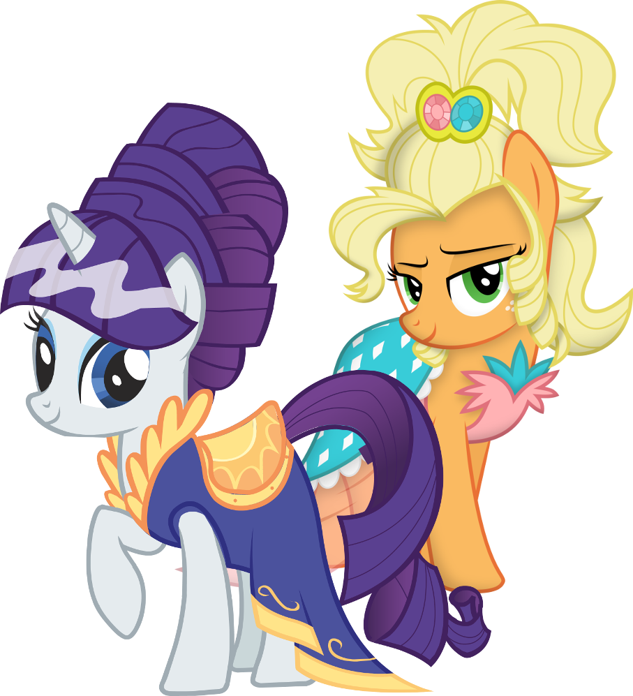 Rarity and Applejack/Applejewel by sbloom85 on DeviantArt