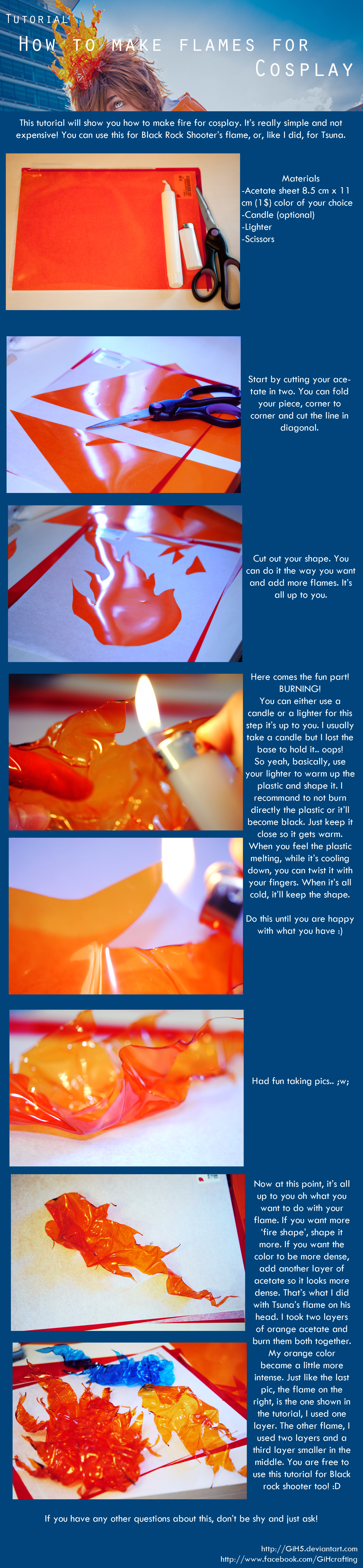 Tutorial - how to make flames for cosplay