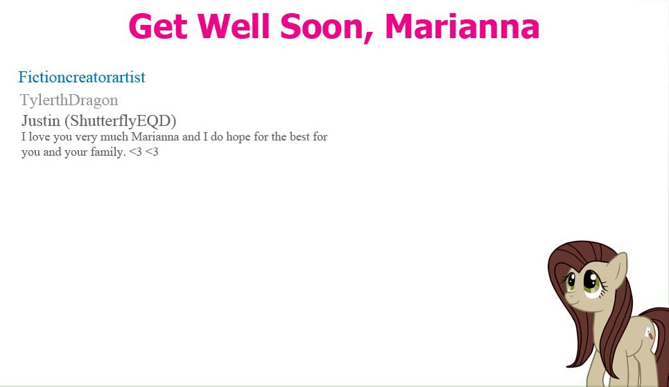 Get well soon, Marianna (Please sign and spread)