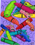 Crayons and Caterpillars by Lady-KL
