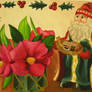Santa with Flowers