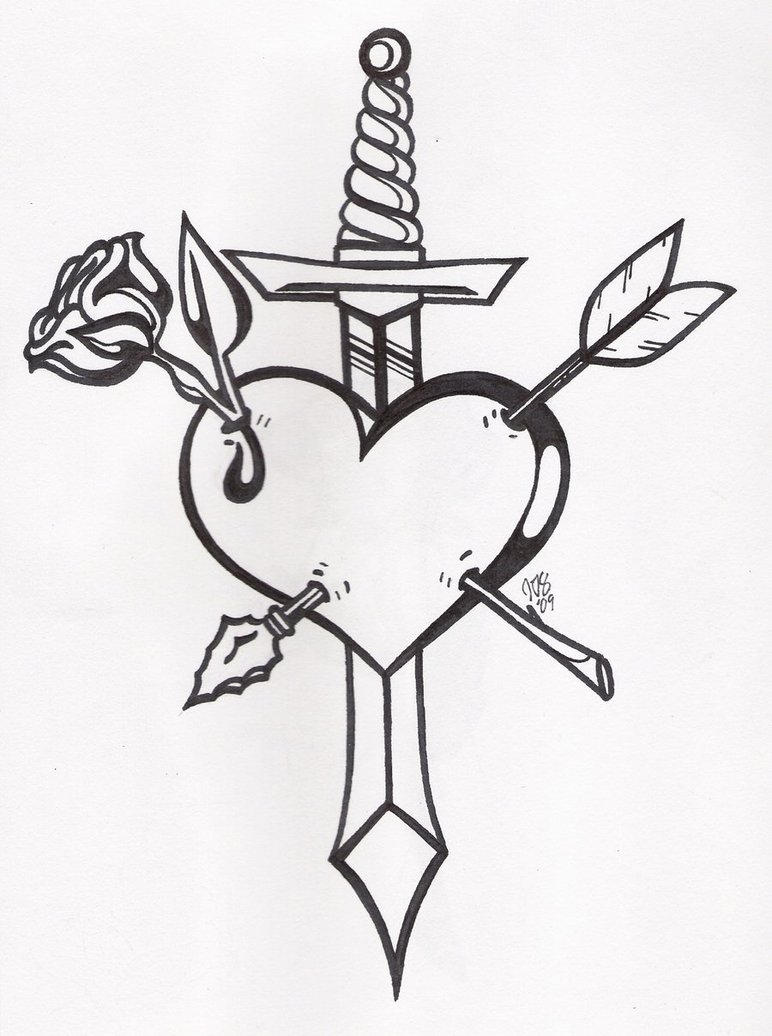 Heart and Sword Tattoo by JustJessica91 on DeviantArt