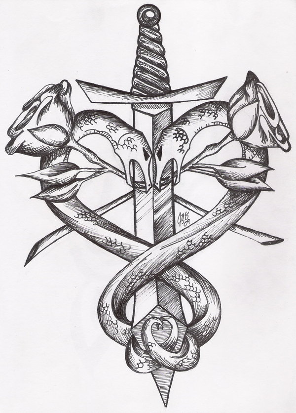 Sword and Snakes Tattoo by JustJessica91 on DeviantArt