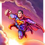 Eighties Superman Flies Again - Color