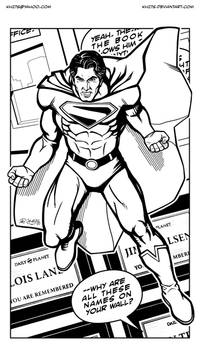 Brandon Routh As Kingdom Come Superman - Inks