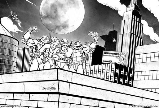 Spider-Man Meets the TMNT - Inks