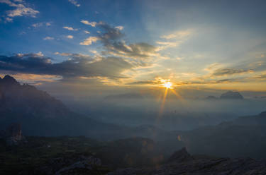 Lever de soleil sur les Cinque Torri