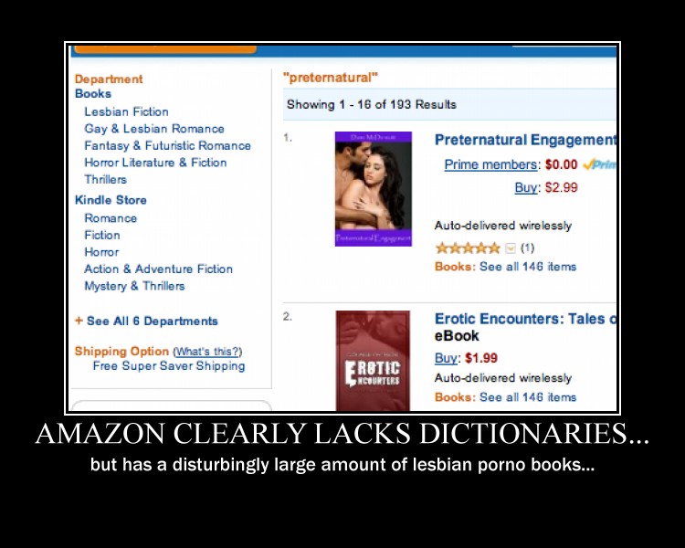 Amazon clearly lacks dictionaries...