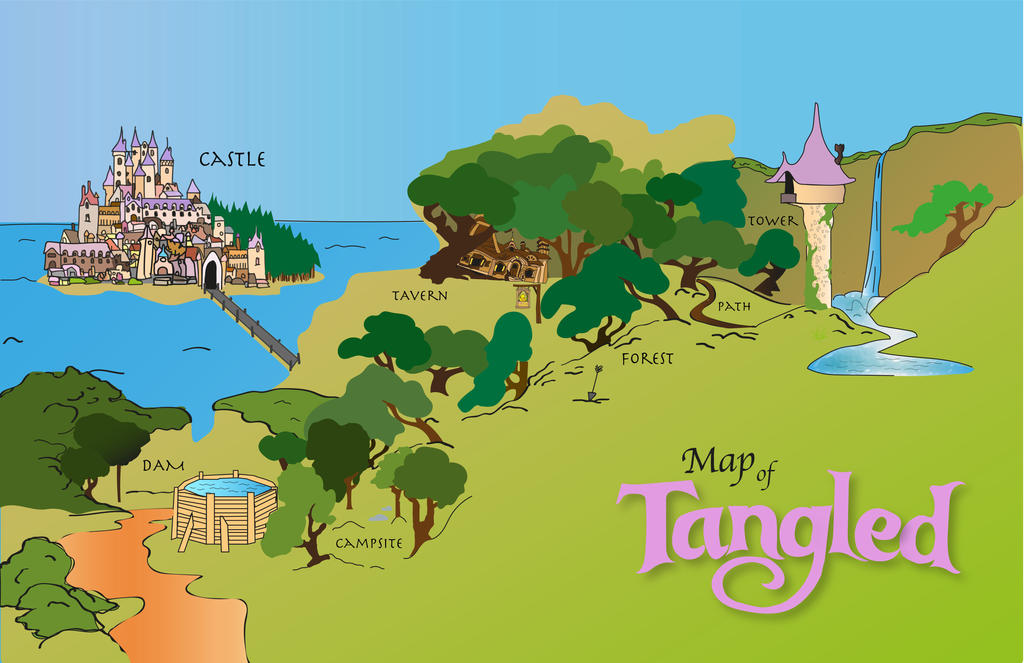 Tangle Island Map Tangled map by Squirtysquirty on DeviantArt