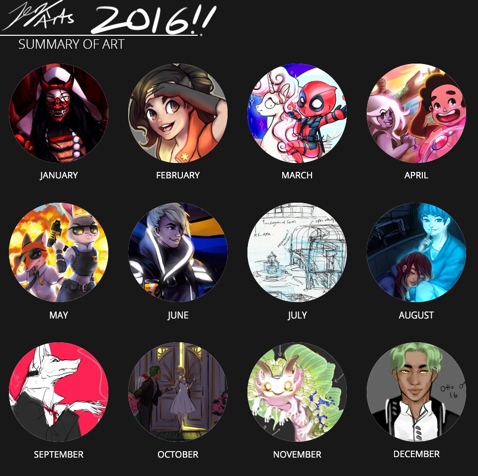 2016 Art Summary + thoughts on the year