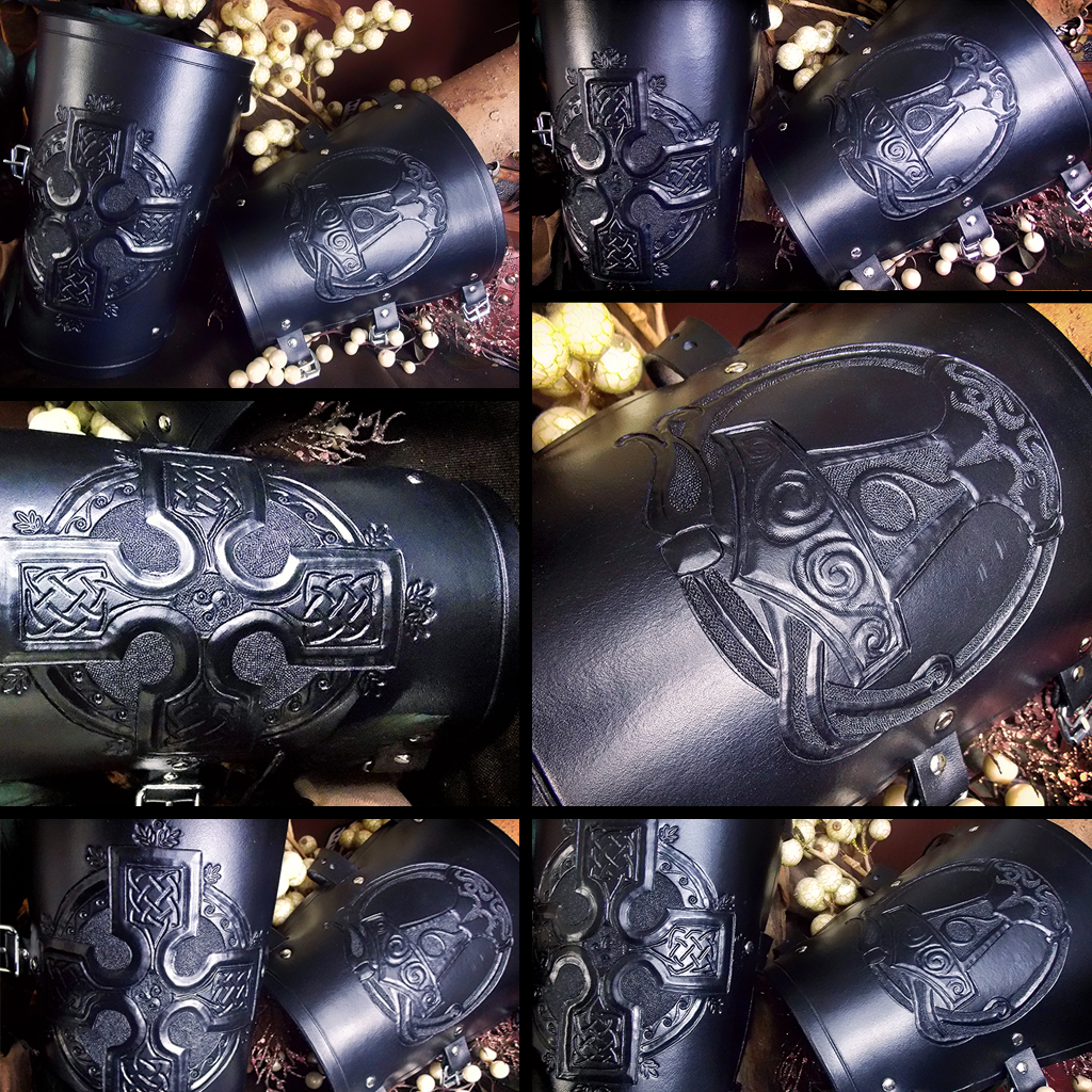 Custom Leather Vembraces - Celtic Design
