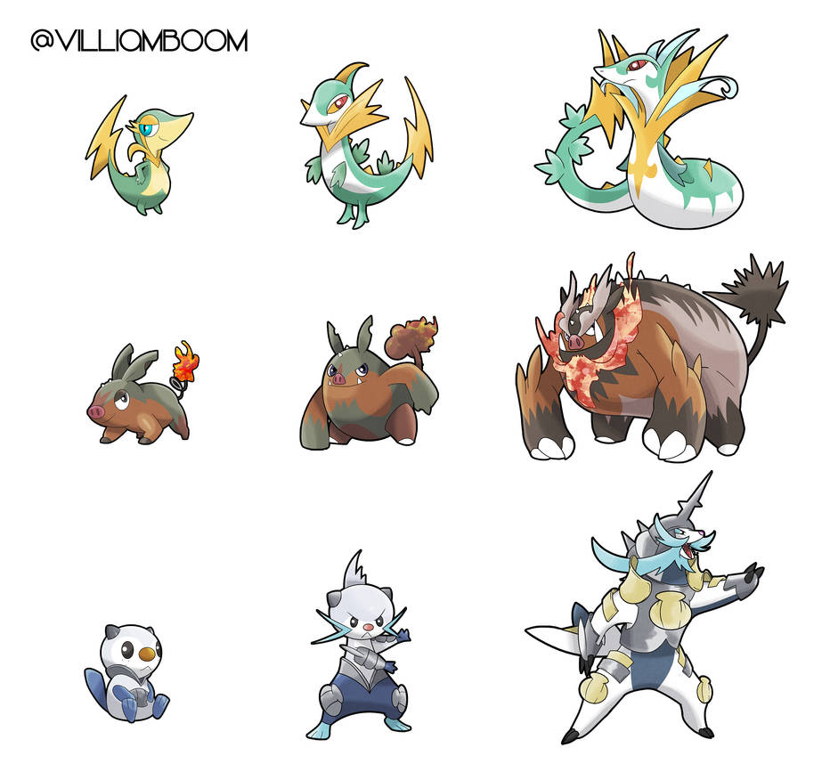All the evolution lines by villi-c on DeviantArt
