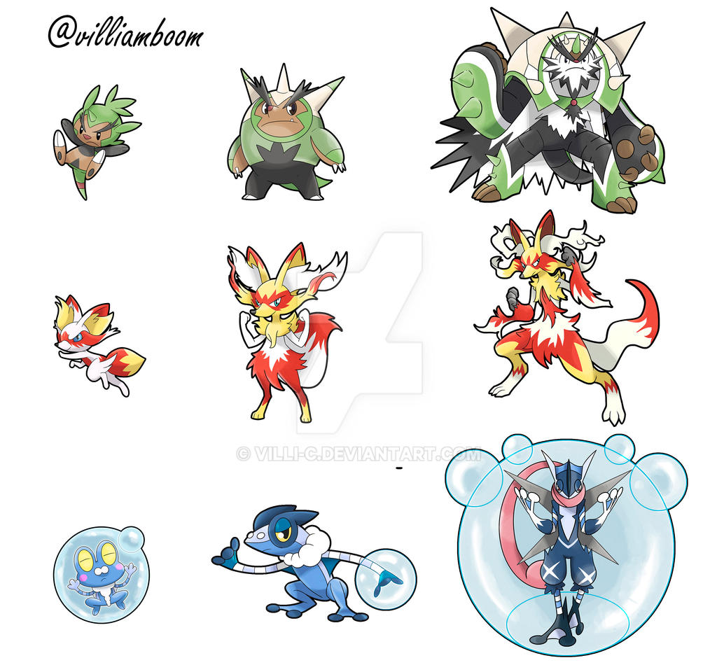 All the evolution lines by villi-c on DeviantArt