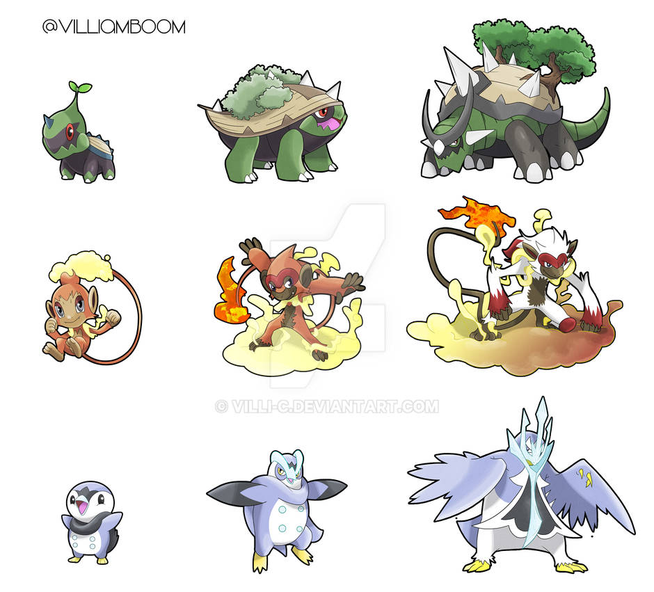 All the evolution lines by villi-c on DeviantArt