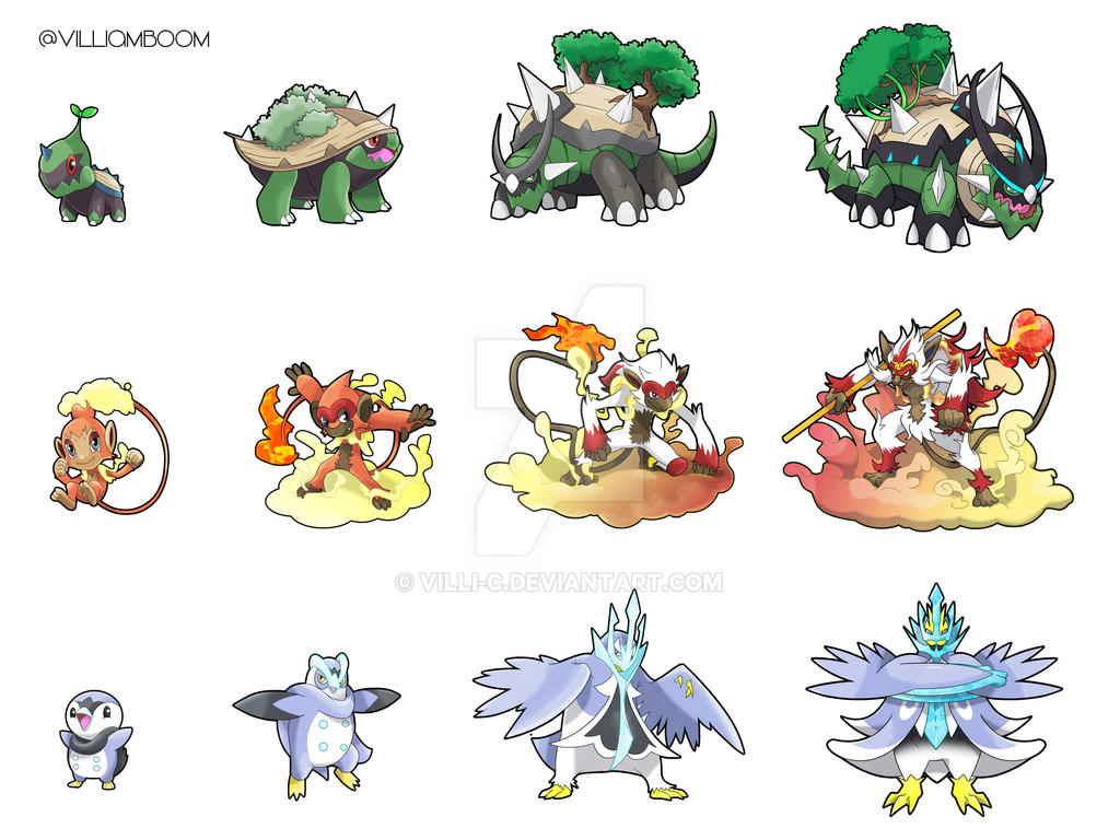 All the evolution lines! by villi-c on DeviantArt