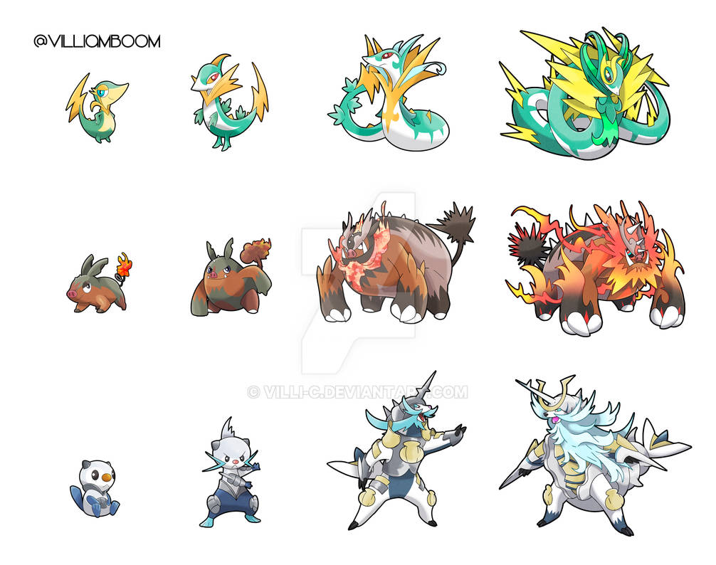 ALL THE LINE EVOLUTIONS! by villi-c on DeviantArt