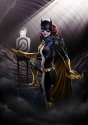 Batgirl Print Black/Gold