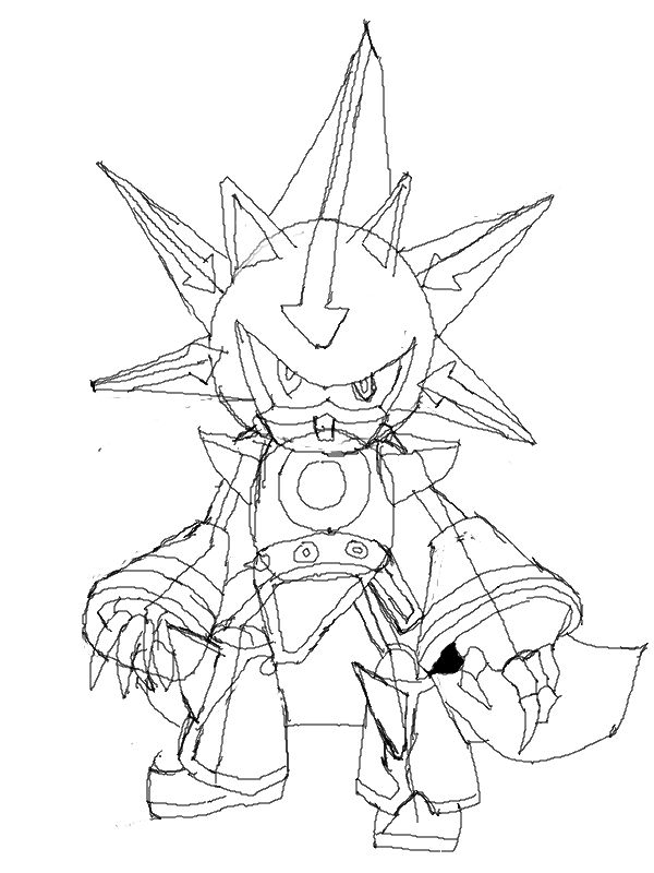 Drawing Neo Metal Sonic 