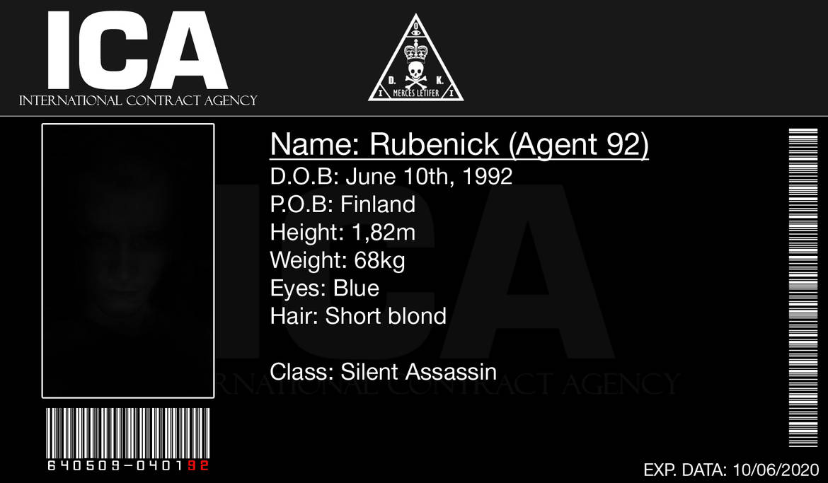 International.Contract.Agency (ICA) ID Card by rubenick on DeviantArt