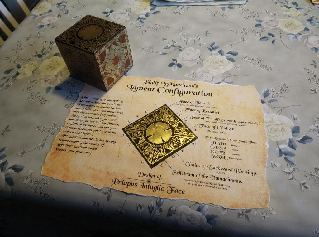 Hellraiser Lament Configuration Schematic By Rubenick On DeviantArt