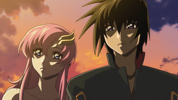 Kira and Lacus by the Shore 11