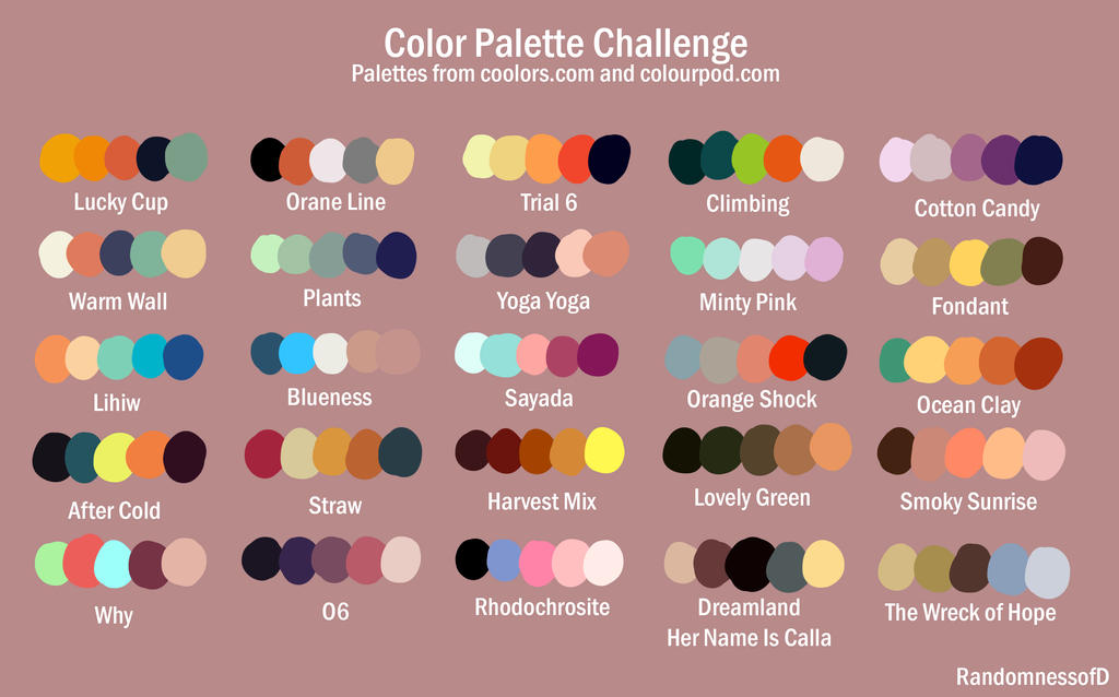Color Path Challage Color Palette Challenge! by RandomnessofD on DeviantArt