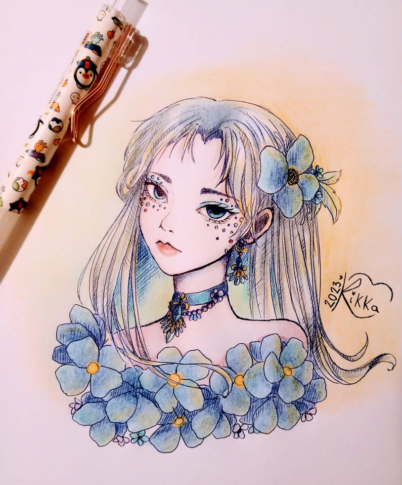 Lady Blue - {DTIYS} by Rikkatan on DeviantArt