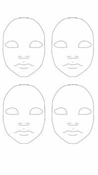 Doll Face Painting Practice Sheet