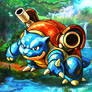 Blastoise in the colorful River