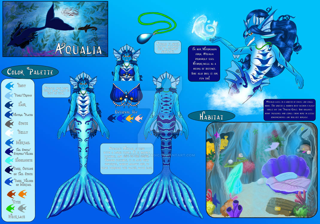 Aqualia Merdragon Reference Sheet by Aquatic-Magic on DeviantArt