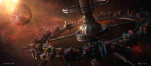 Cybernation - Space station by YurevArt