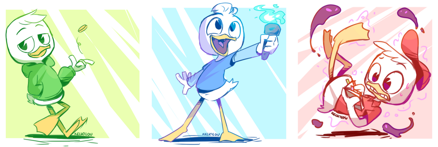 Duck Triplets Ducktales 2017 - The Triplets by Kelkilou on DeviantArt