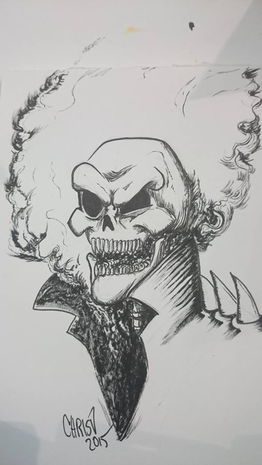 Ghost Rider Ink Sketch by DerFanboy on DeviantArt